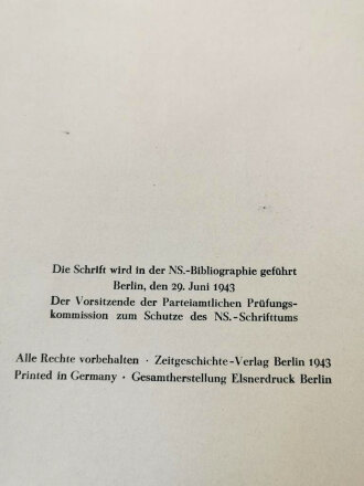 "Das Gesicht des Deutschen Soldaten" Herausgegeben vom Oberkommando der Wehrmacht, datiert 1943, stark gebraucht, Einband lose, ca. DIN A4