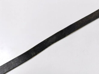 Bundeswehr Hosengürtel schwarzes Leder, Gesamtlänge 107cm
