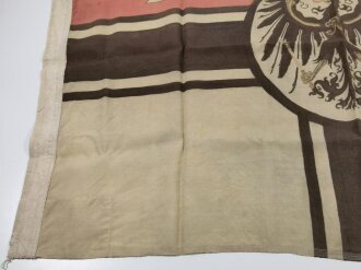 Kaiserliche Marine 1.Weltkrieg, Reichskriegsflagge als Bootsflagge 90 x 140cm. Geführtes Stück, dennoch in gutem Zustand