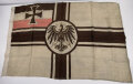 Kaiserliche Marine 1.Weltkrieg, Reichskriegsflagge als Bootsflagge 90 x 140cm. Geführtes Stück, dennoch in gutem Zustand