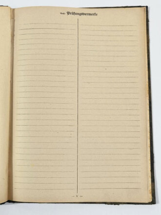 "Waffen- u. Gerätenachweis (Werknummernverzeichnis) der 1./ schw. Flakabteilung 393" mit Eintragungen von 1939 bis 1944
