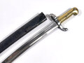 Frankreich, Seitengewehr/ Yatagan Modell 1842, für Carabine, Chatellerault1869, Ringdurchmesser 22mm,