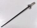 Frankreich, Epee Seitengewehr  Modell 1886 Lebel,  nummerngleich, Weißmetallgriff vernietet, alte Drückerform