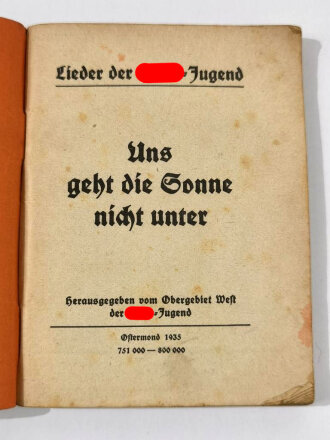 Lieder der Hitler Jugend "Uns geht die Sonne nicht...