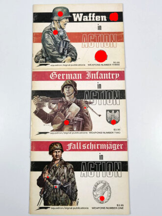 3 x Literatur zum Thema Uniformierung und Ausrüstung  der Wehrmacht, gebraucht