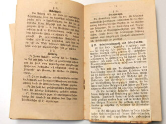 Gemeinsame Bestimmungen für die Arbeiter aller Dienstzweige der Preussischen Staats-Eisenbahn-Verwaltung 1. April 1895, DIN A6, 20 Seiten