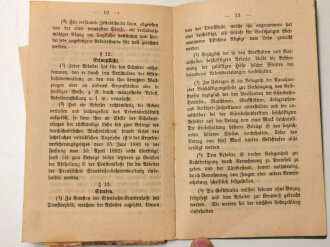 Gemeinsame Bestimmungen für die Arbeiter aller Dienstzweige der Preussischen Staats-Eisenbahn-Verwaltung 1. April 1895, DIN A6, 20 Seiten