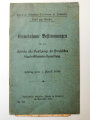 Gemeinsame Bestimmungen für die Arbeiter aller Dienstzweige der Preussischen Staats-Eisenbahn-Verwaltung 1. April 1895, DIN A6, 20 Seiten