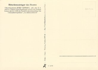 Ansichtskarte "Ritterkreuzträger Oberstleutnant Kurt Gehrke"