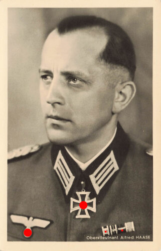 Ansichtskarte "Ritterkreuzträger Oberstleutnant Alfred Haase"