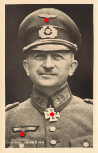 Ansichtskarte "Ritterkreuzträger General von Knobelsdorff"