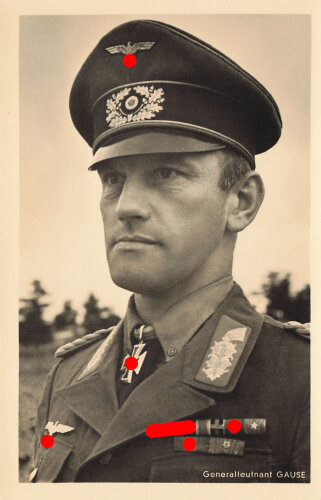 Ansichtskarte "Ritterkreuzträger Generalleutnant Gause"