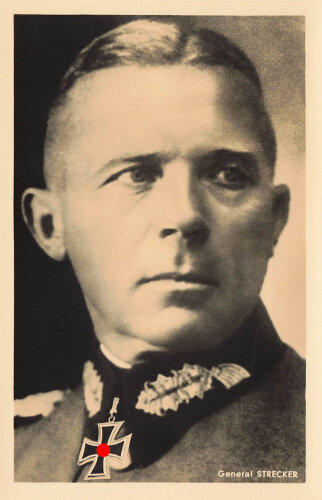 Ansichtskarte "Ritterkreuzträger General Strecker"