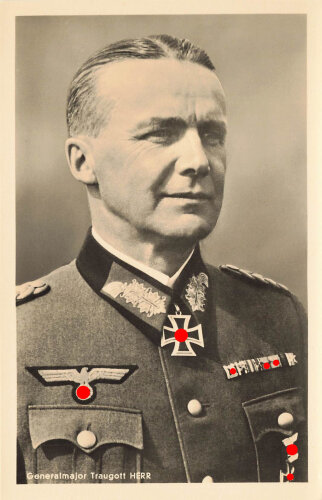 Ansichtskarte "Ritterkreuzträger Generalmajor Traugott Herr"