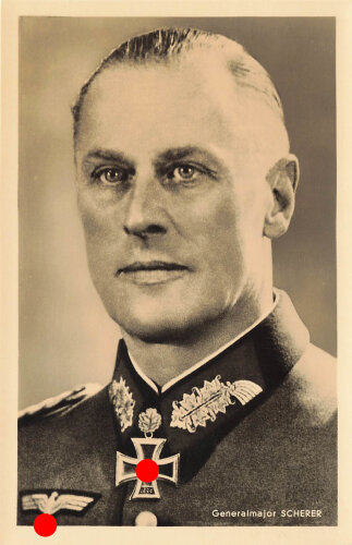 Ansichtskarte "Ritterkreuzträger Generalmajor Scherer"