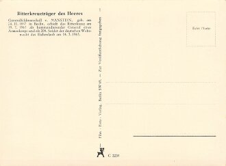 Ansichtskarte "Ritterkreuzträger Generalfeldmarschall v. Manstein"