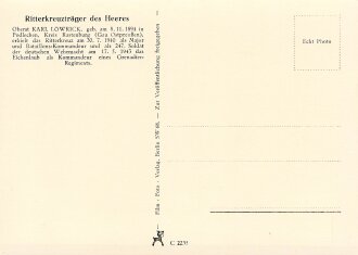 Ansichtskarte "Oberst Karl Löwrick -...