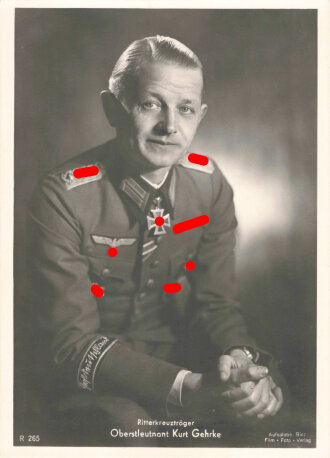 Ansichtskarte "Ritterkreuzträger Oberstleutnant...