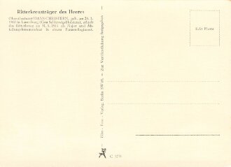 Ansichtskarte "Ritterkreuzträger Oberstleutnant...