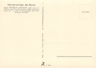 Ansichtskarte "Ritterkreuzträger Major Heinrich...