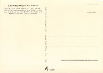 Ansichtskarte "Ritterkreuzträger Oberst Bernd...