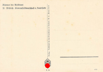 Ansichtskarte "Ritterkreuzträger Generalfeldmarschall v. Rundstedt"