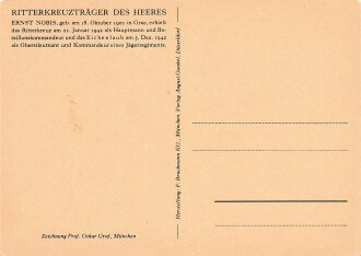 Ansichtskarte "Ritterkreuzträger Ernst Nobis"