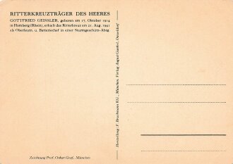 Ansichtskarte "Ritterkreuzträger Gottfried...