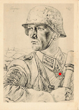 Ansichtskarte "Ritterkreuzträger Oberleutnant Riesgen"