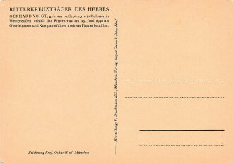 Ansichtskarte "Ritterkreuzträger Gerhard Voigt"