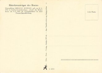 Ansichtskarte "Ritterkreuzträger Unteroffizier...