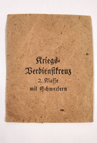 Verleihungstüte für das Kriegsverdienstkreuz 2....