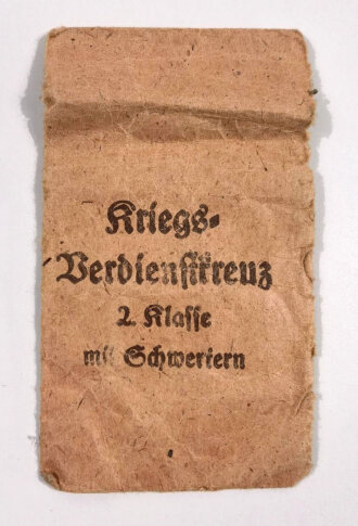 Verleihungstüte für das Kriegsverdienstkreuz 2....