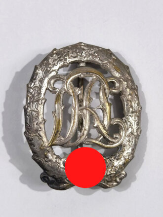 Deutsches Reichsportabzeichen DRL in Silber, Hersteller Wernstein Jena, Versilberung noch  gut erhlten
