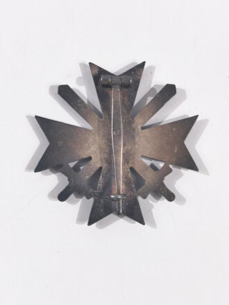 Kriegsverdienstkreuz 1. Klasse mit Schwertern, Rückseitig mit Hersteller " 65 " auf der Nadel für  Klein & Quenzer, Idar Oberstein