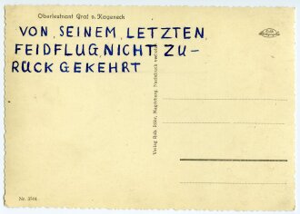 Ansichtskarte Ritterkreuzträger "Oberleutnant Graf v. Kageneck"