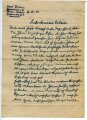 Hans Melchers, Generalmajor a.D., handgeschriebener Brief an eine Familie in Mannheim mit Umschlag, datiert 1944, gefalten, stark gebraucht