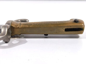 Preussen Kaiserreich, Füsilierseitengewehr Modell 1860, typische Schörklinge , aufpflanzbares Eigentumstück, Herstellermarke