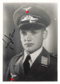 Deutschland nach 1945, Ritterkreuzträger Eduard Isken, eigenhändige Unterschrift auf Reprofoto