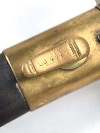 Preussen, Kaiserreich, Seitengewehr Modell 1871 für Kadetten, Klingenätzung  "mit Gott für Kaiser und Reich", typische Schörklinge , aufpflanzbares Eigentumstück ,