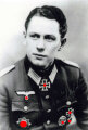 Deutschland nach 1945, Ritterkreuzträger Ernst Neufeld, Repro Foto mit eigenhändiger Unterschrift