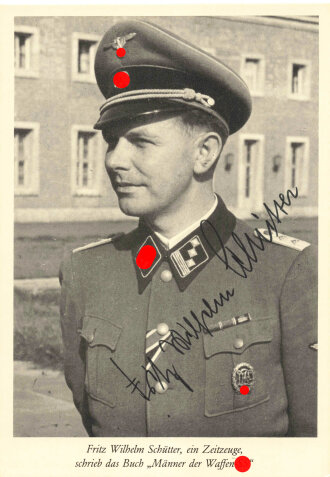 Deutschland nach 1945, Fritz Wilhelm Schütter, Nachkriegskarte mit Unterschrift