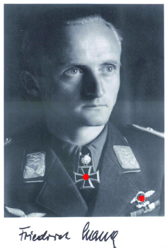 Deutschland nach 1945, Ritterkreuzträger, Repro Foto mit Unterschrift