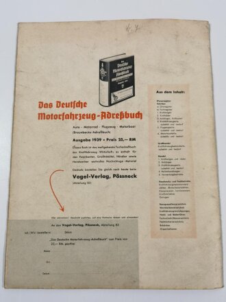 "Motor und Sport" - 05. Mai 1940 - Heft 18, 35 Seiten, gebraucht, DIN A4