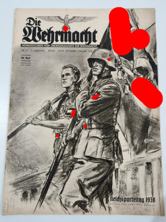 Die Wehrmacht "Reichsparteitag 1938", Heft Nr. 17, 1. September-Ausgabe 1938