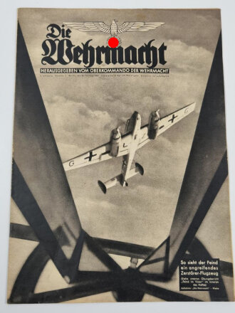 Die Wehrmacht "So sieht der Feind ein angreifendes Zerstörer-Flugzeug", Heft Nr. 5, 26. Februar 1941