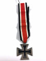 Eisernes Kreuz 2. Klasse 1939 ohne Hersteller, Magnetisch mit langem Bandabschnitt, Hakenkreuz mit voller Schwaärzung