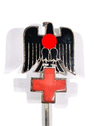 DRK, Deutsches Rotes Kreuz, Zivilabzeichen 8. Form, 20 mm, Emailliert an Nadel