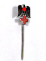 DRK, Deutsches Rotes Kreuz, Zivilabzeichen 8. Form, 20 mm, Emailliert an Nadel