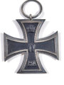 Eisernes Kreuz 2. Klasse 1914, der Bandring wurde vermutlich mit einer Zange geöffnet